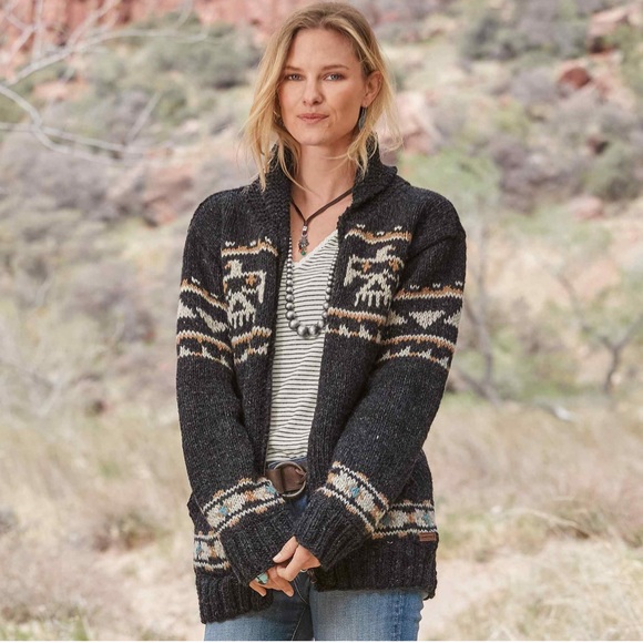 Sold on M🎉Sundance by Lost Horizon eagle cardigan - Picture 1 of 14